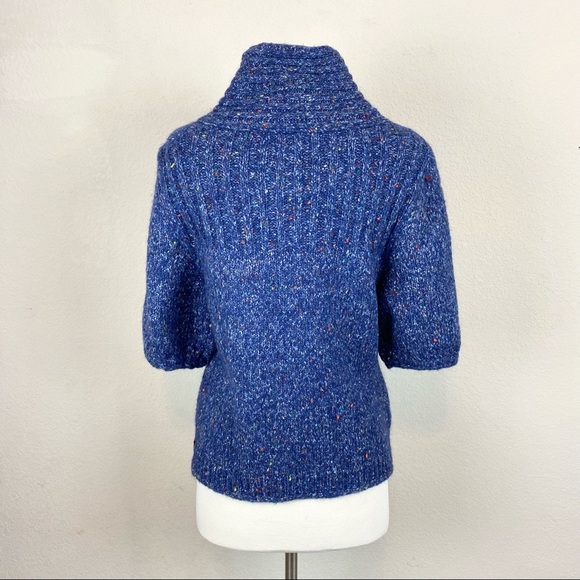 Express Blue Speckled Knit Button Down Sweater - Picture 6 of 11